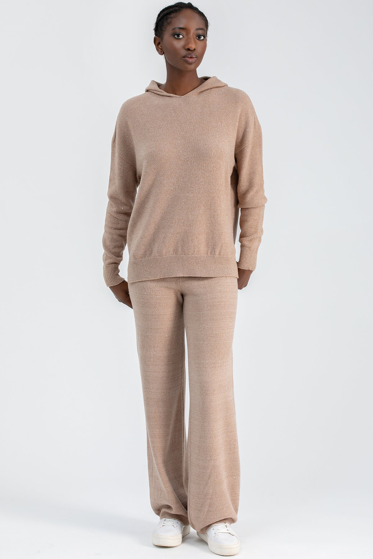 ELSA | Maglia Beige con Cappuccio