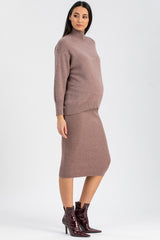 REGINA | Pink Maternity Turtleneck Sweater