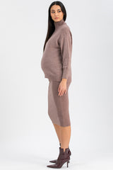 REGINA | Pink Maternity Turtleneck Sweater
