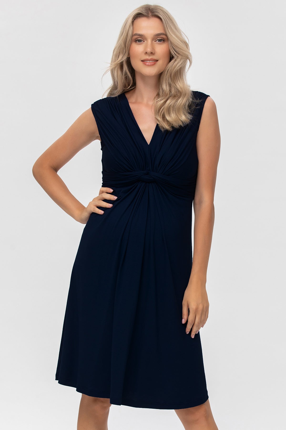 Maternity and Nursing Dress Navy Blue | PAPAVER Maternity and Nursing Dress Navy Blue | PAPAVER