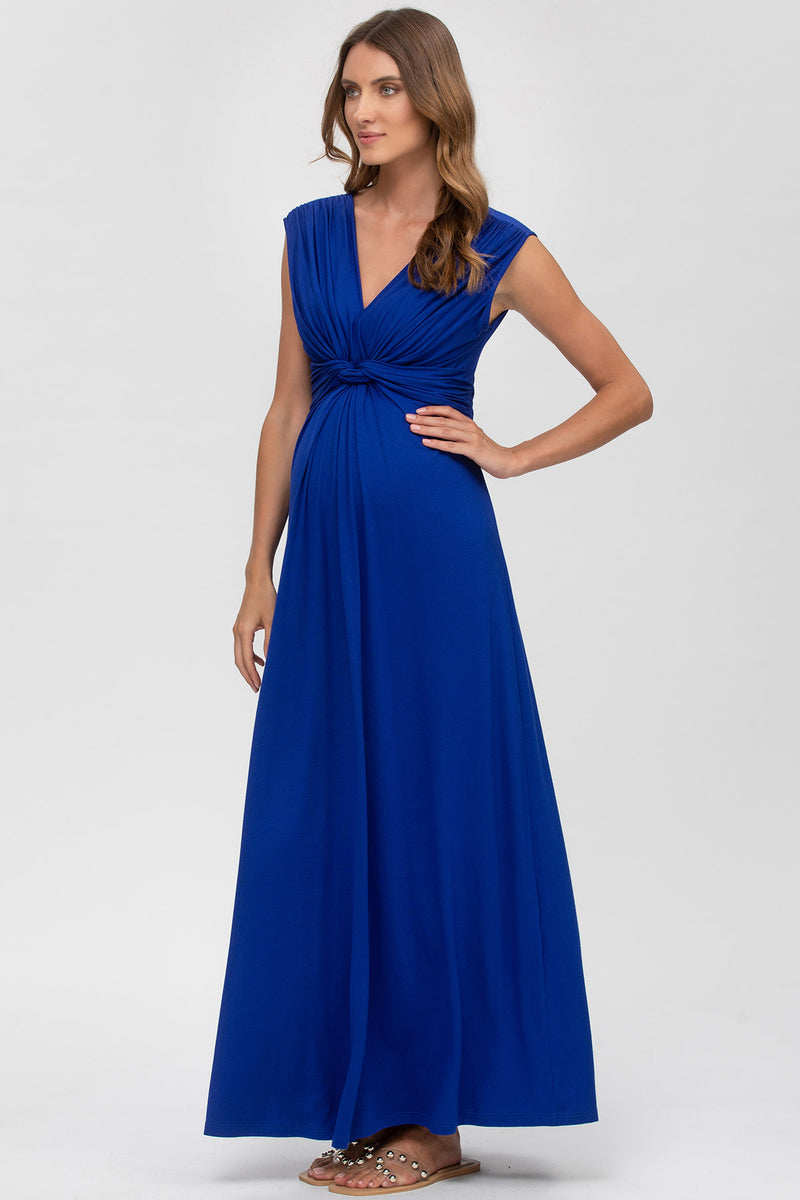 PAPAVER | Maternity and Nursing Maxi Dress in Sapphire Blue