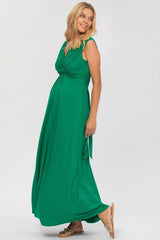 PAPAVER | Maternity and Nursing Maxi Dress in Green