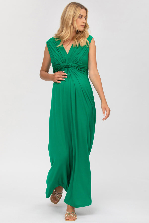 PAPAVER | Maternity and Nursing Maxi Dress in Green