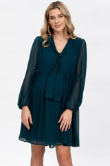 NOVA | Abito Premaman e Allattamento Verde in Chiffon
