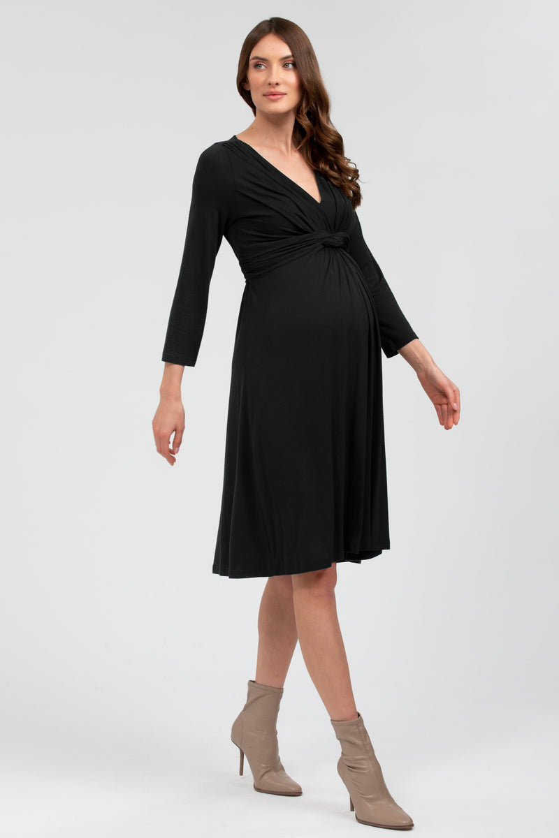 MADONNA DI CAMPIGLIO | Black Maternity and Nursing Dress