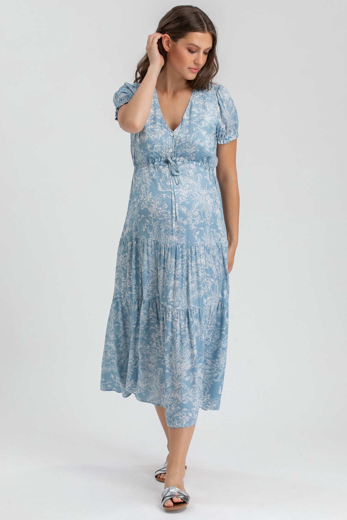 BELLA QD31 | Abito Premaman e Allattamento a Balze