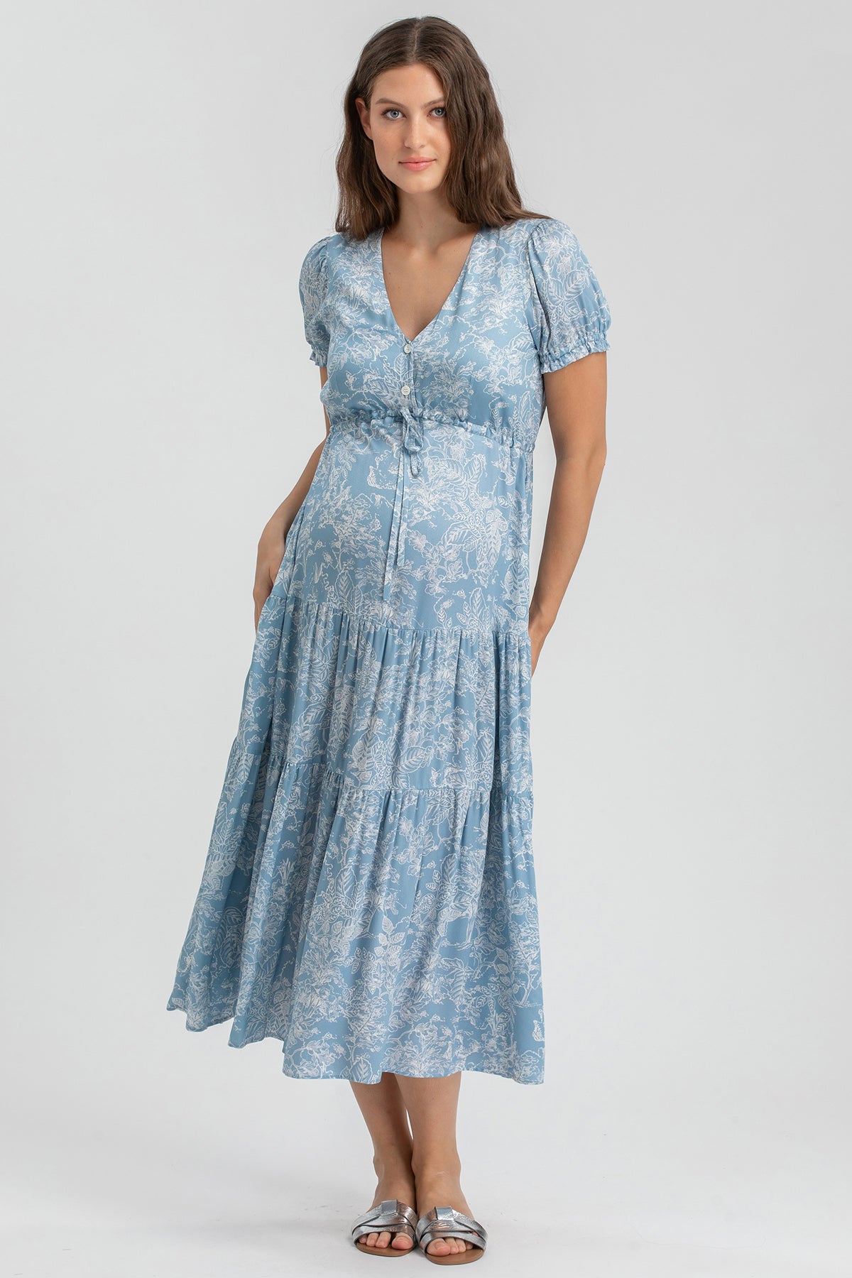 BELLA QD31 | Abito Premaman e Allattamento a Balze