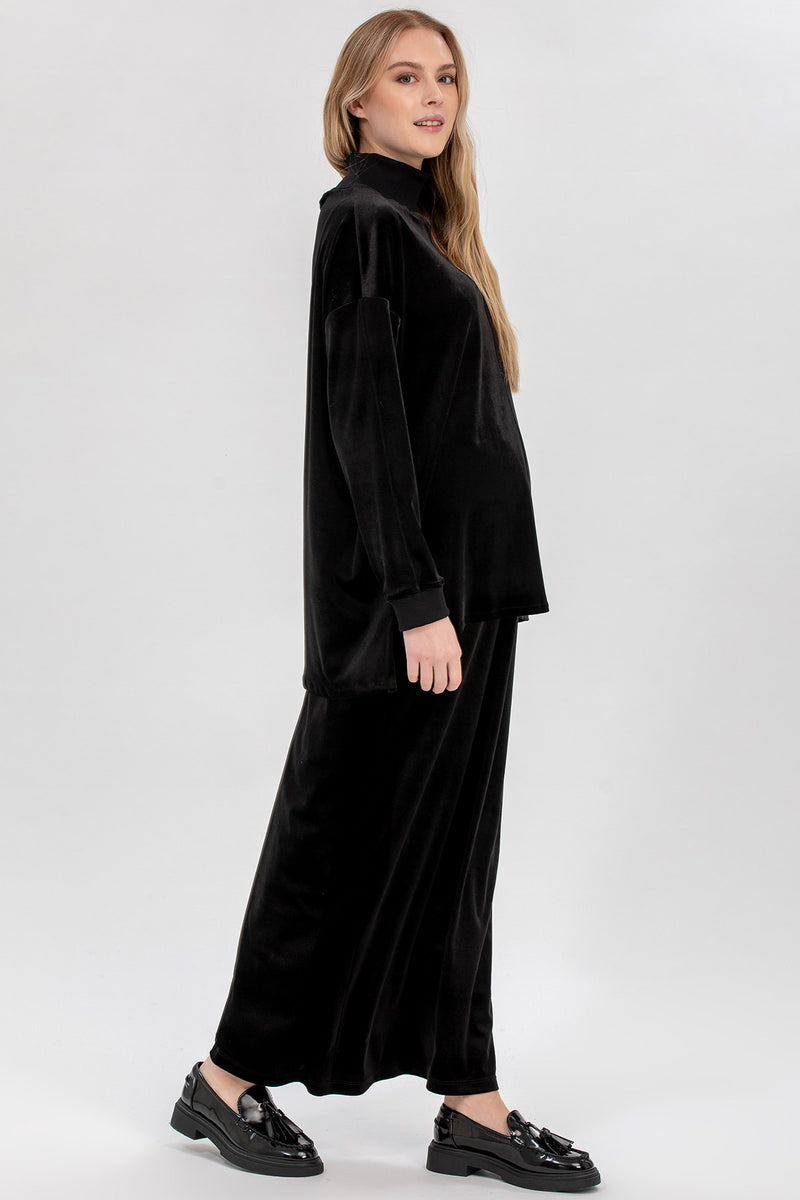 MADELINE | Gonna Premaman in Velluto Nero