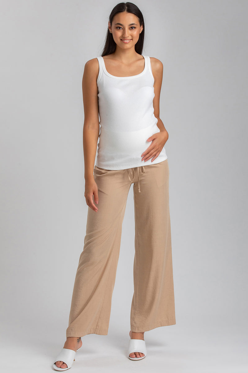 JOSEPH | Pantaloni Premaman Beige in Viscosa - Pietro Brunelli