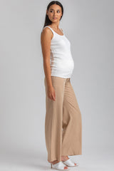 JOSEPH | Beige Maternity Pants in Viscose