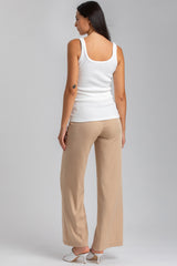 JOSEPH | Beige Maternity Pants in Viscose