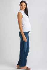 DAD JEANS WA08 | Wide-Leg Maternity Jeans