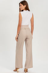 WARREN | Pantaloni Premaman a Gamba Larga Ice Beige