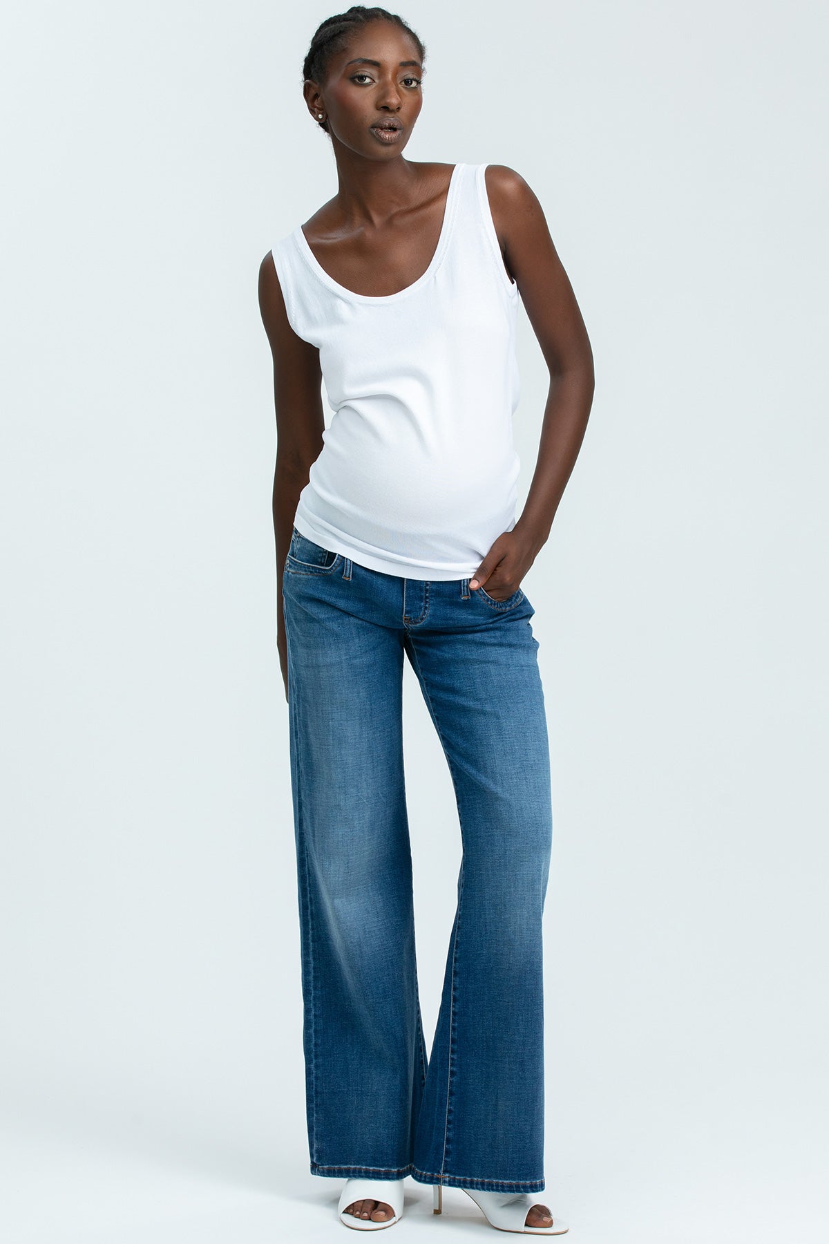 WIDE LEG WH18 | Jeans Premaman a Gamba Larga