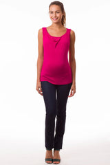 MARIE | Top Premaman e Allattamento Fucsia Smanicato - Pietro Brunelli
