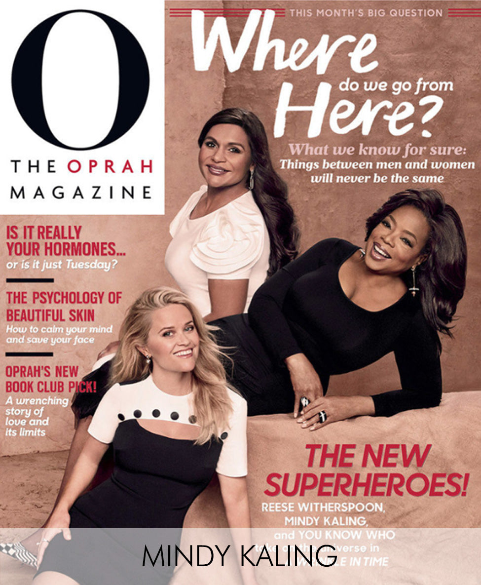 Mindy Kaling is wearing the PIetro Brunelli's Capri Dress in the Oprah Magazine cover