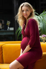 Camicia da Notte Premaman e Allattamento | MILK BORDEAUX