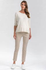 ELWOOD | Pantaloni Premaman Elasticizzati Beige - Pietro Brunelli