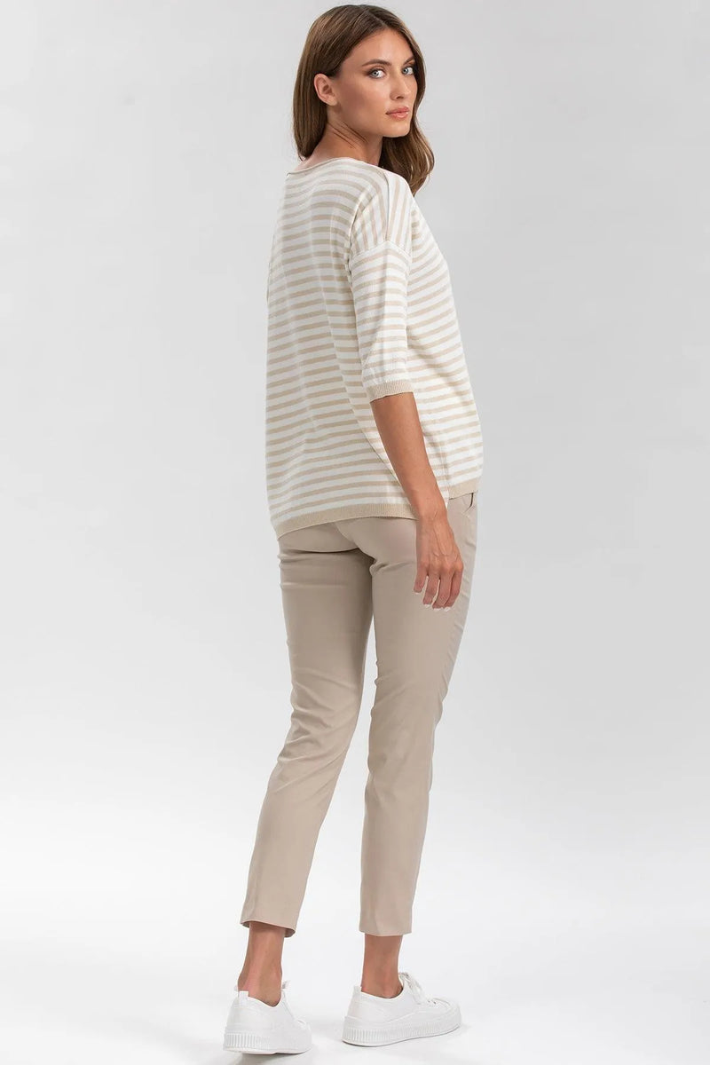 ELWOOD | Pantaloni Premaman Elasticizzati Beige - Pietro Brunelli