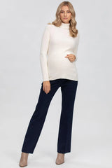 COMFY LEO | Pantaloni Premaman Blu in Punto Milano a Gamba Dritta - Pietro Brunelli