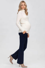 COMFY LEO | Pantaloni Premaman Blu in Punto Milano a Gamba Dritta - Pietro Brunelli