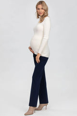 COMFY LEO | Pantaloni Premaman Blu in Punto Milano a Gamba Dritta - Pietro Brunelli