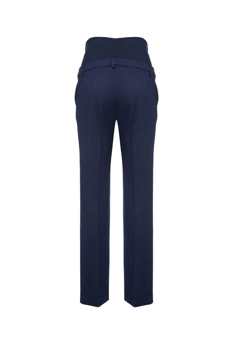 COMFY LEO | Pantaloni Premaman Blu in Punto Milano a Gamba Dritta - Pietro Brunelli