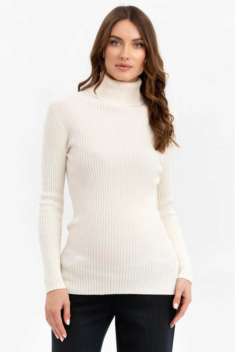 Maglia premaman bianca a costine