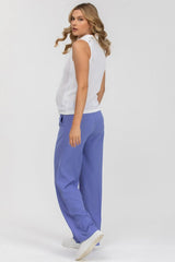 FREDDIE | Blue Straight Leg Maternity Pants