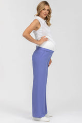 FREDDIE | Blue Straight Leg Maternity Pants