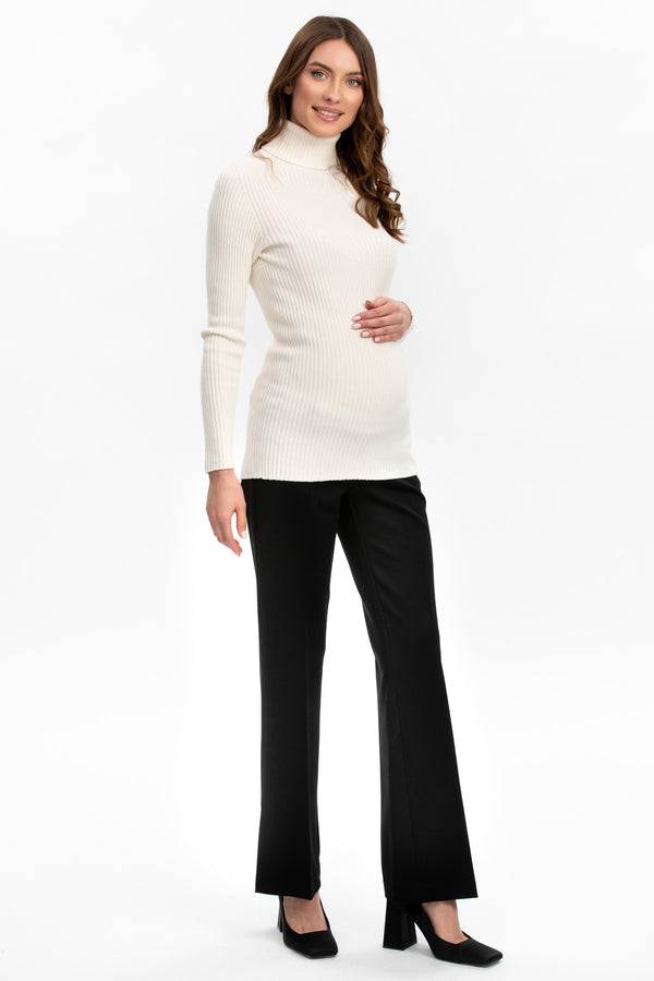 BRAD | Flared Leg Maternity Trousers with Side Slit