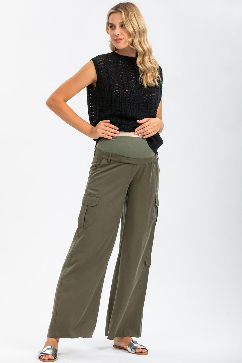 GIGI | Black Mesh Maternity Top