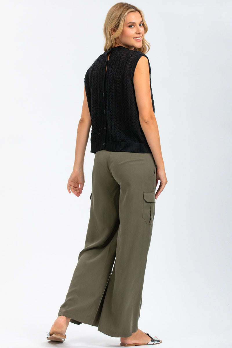 GIGI | Black Mesh Maternity Top