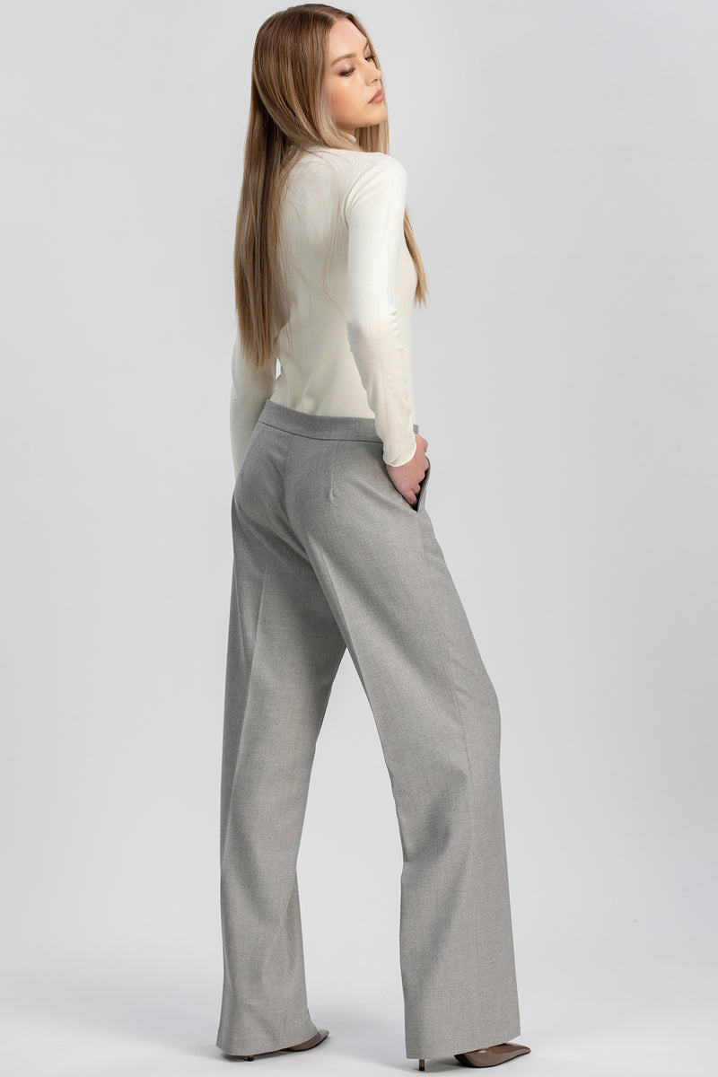 BRADLEY | Grey Trousers in Viscose