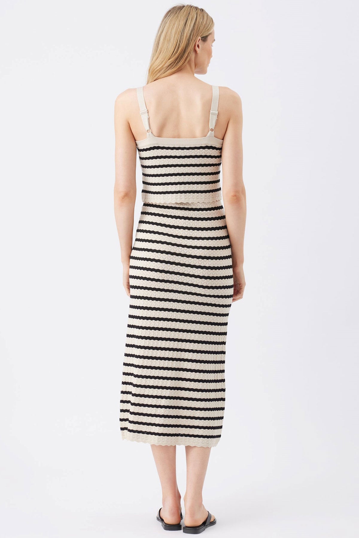 POINTELLE | Striped Maternity and Nursing Dress