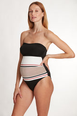 RIVIERA | Black Maternity Swimsuit with Removable Straps