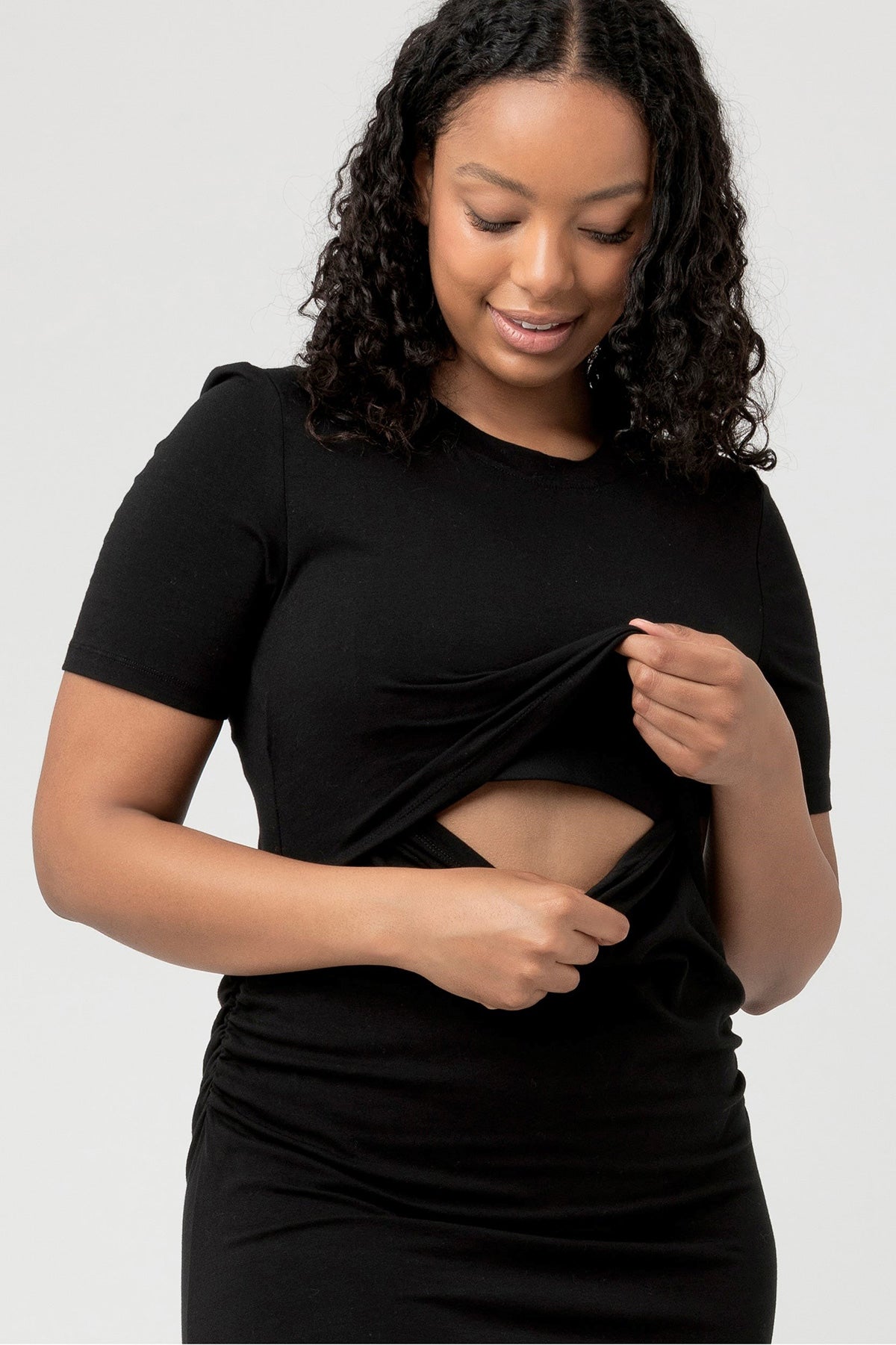 ORGANIC | Black Maternity and Nursing Dress