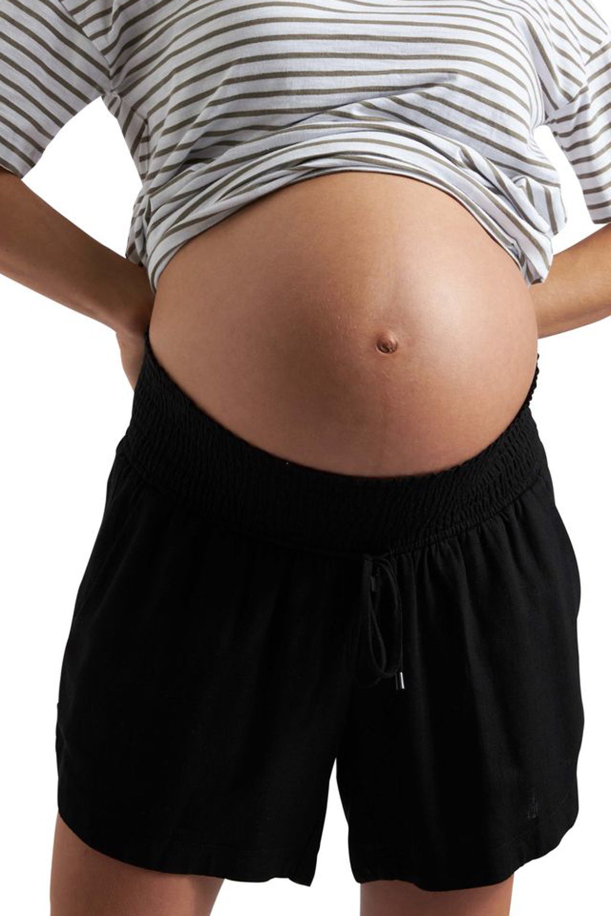 BYRON | Shorts Premaman Neri in Lino