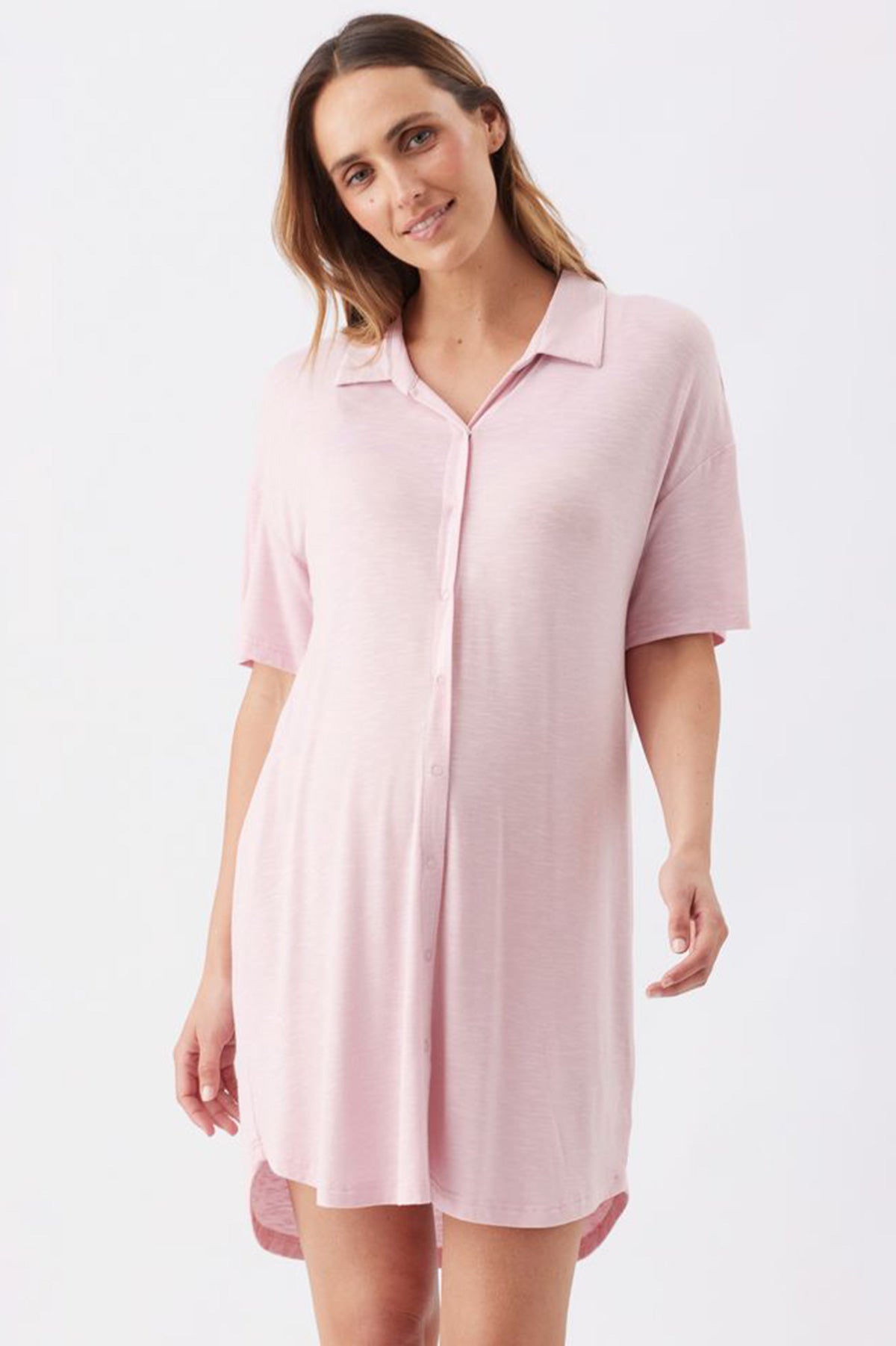 DREAMY | Pink Maternity & Nursing Night Shirt