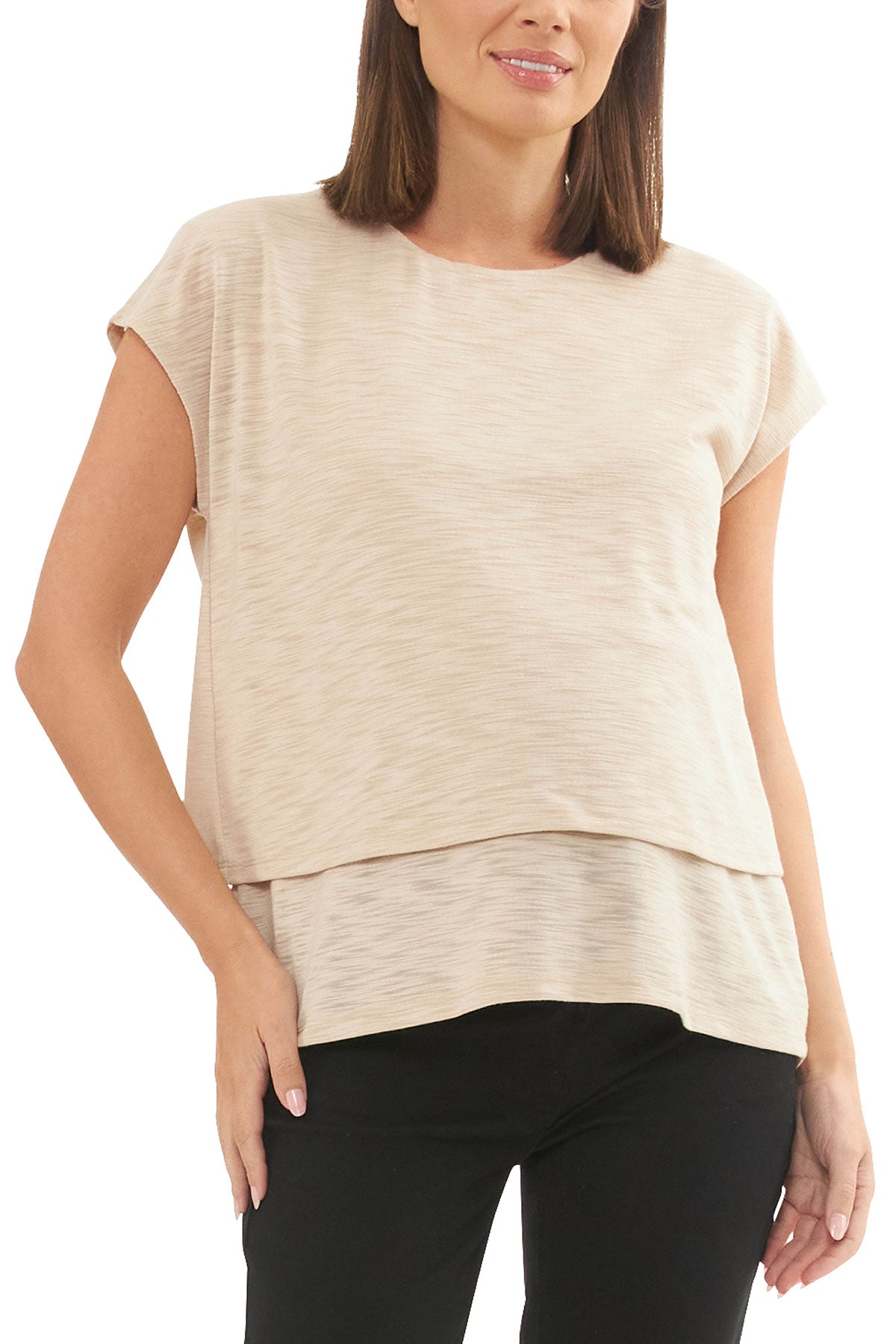 JAZMIN | Maglia Premaman e Allattamento Beige