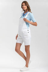 VICTORIA | Salopette Premaman in Denim Bianco - Pietro Brunelli
