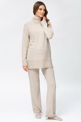 MONTEROSA | Tuta Premaman Beige in Lana e Cashmere