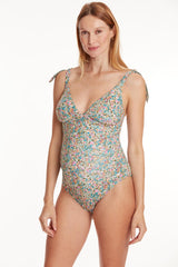VICTORIA | One-Piece Maternity Swimsuit with Floral Motif