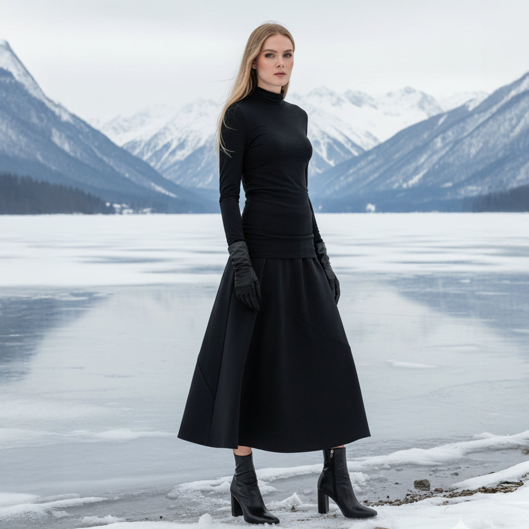 Vestito nero elegante donna