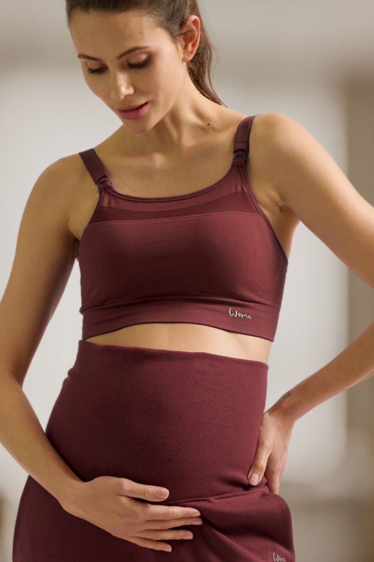 Maglione Premaman 2 In 1 MijaCulture Aurelia: Comodo Per Gravidanza E Allattamento, In Cotone Elastico - Perfetto Prima E Dopo Il Parto