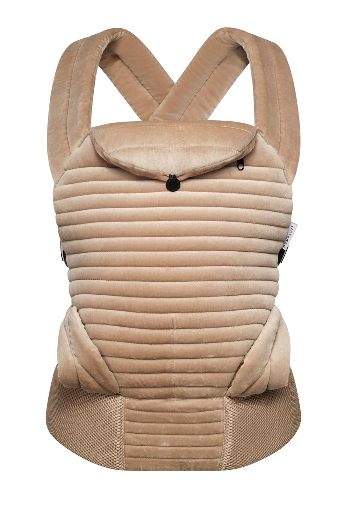 Marsupio beige imbottito, accessorio abbigliamento premaman per neomamme.