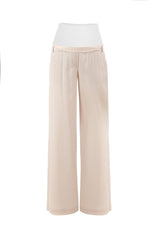 WARREN | Wide Leg Maternity Pants in Beige