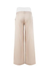 WARREN | Pantaloni Premaman a Gamba Larga Beige