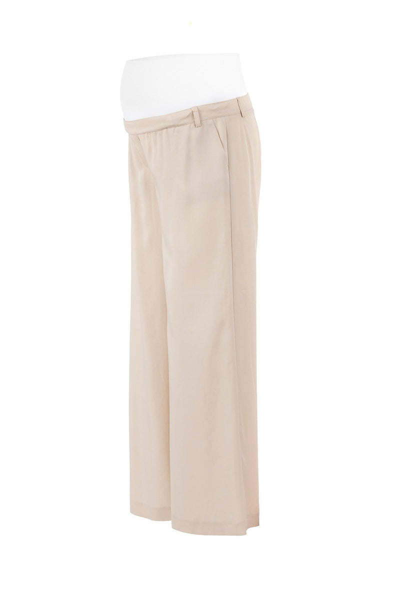 WARREN | Wide Leg Maternity Pants in Beige