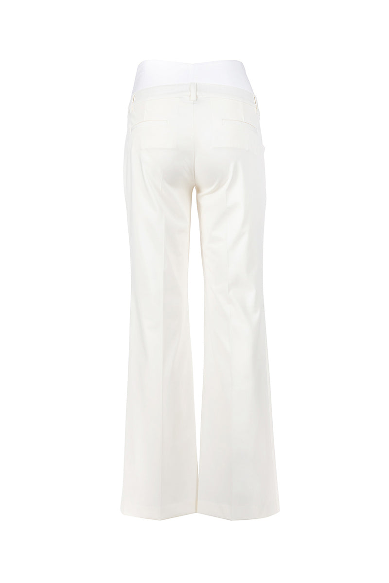 WILLIAM | White Flared Leg Maternity Pants